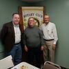 Pictured are Rotarian Doug Burnett, Rep. Haden, and Rotarian Chuck Brazeale.